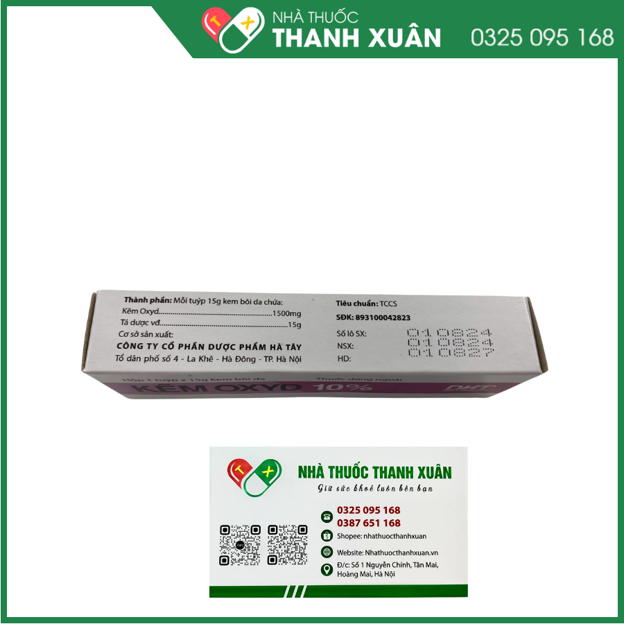 Kẽm Oxyd 10% Dược Hà Tây điều trị bệnh về da